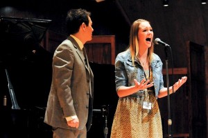 Alpert Studio Student Genevieve Ellis with Michael Feinstein