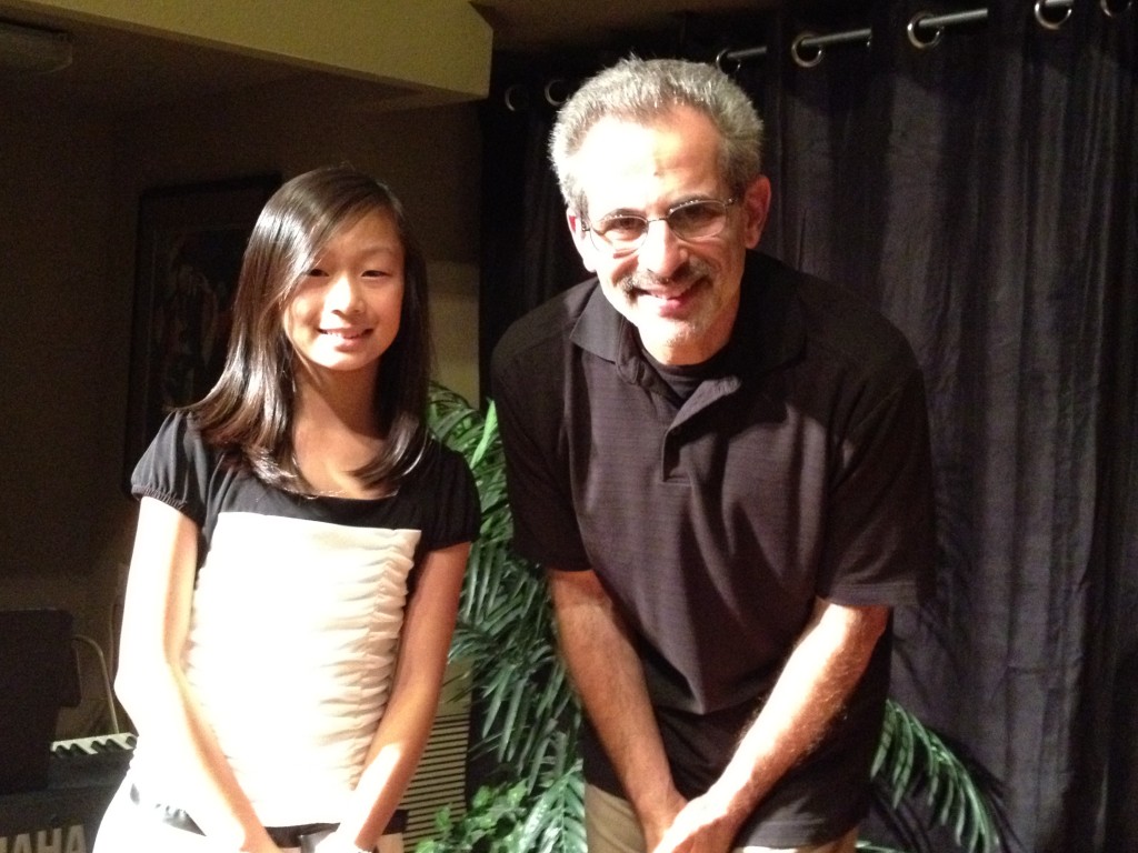 Violinist Jessica Chao with teacher Bill Alpert