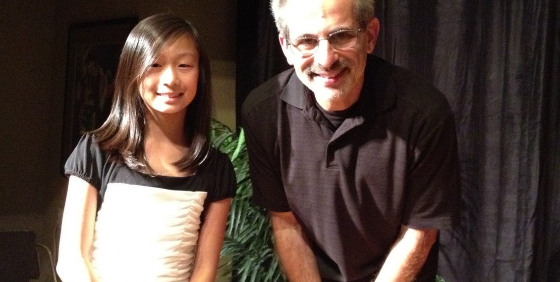 Violinist Jessica Chao with teacher Bill Alpert